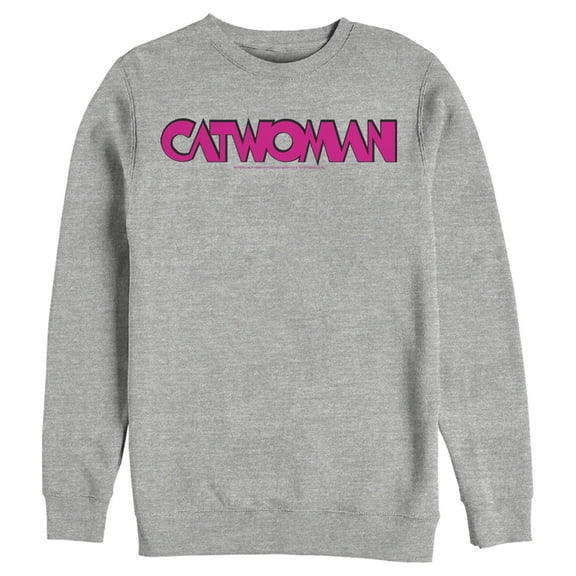 Men's Batman Catwoman Logo Sweatshirt Athletic Heather 3X Large