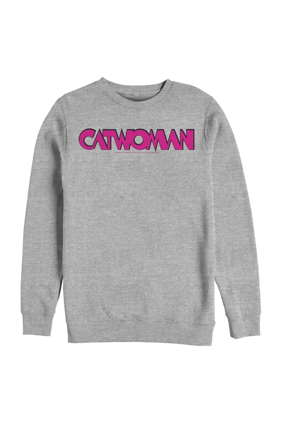 Men's Batman Catwoman Logo  Sweatshirt Athletic Heather Large