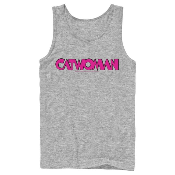 Men's Batman Catwoman Logo Tank Top Athletic Heather Medium