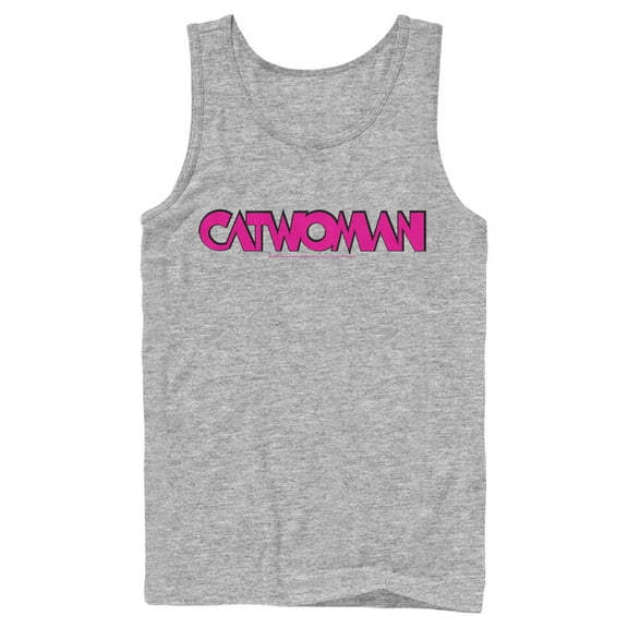 Men's Batman Catwoman Logo Tank Top Athletic Heather X Large