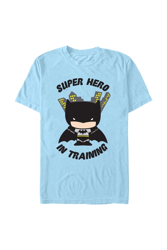 Men's Batman Chibi Super Hero in Training Graphic T-Shirt