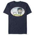 thumbnail image 1 of Men's Batman Christmas Naughty Penguin  Graphic Tee Navy Blue Large, 1 of 4