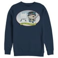 thumbnail image 1 of Men's Batman Christmas Naughty Penguin  Pull Over Hoodie Navy Blue 2X Large, 1 of 3