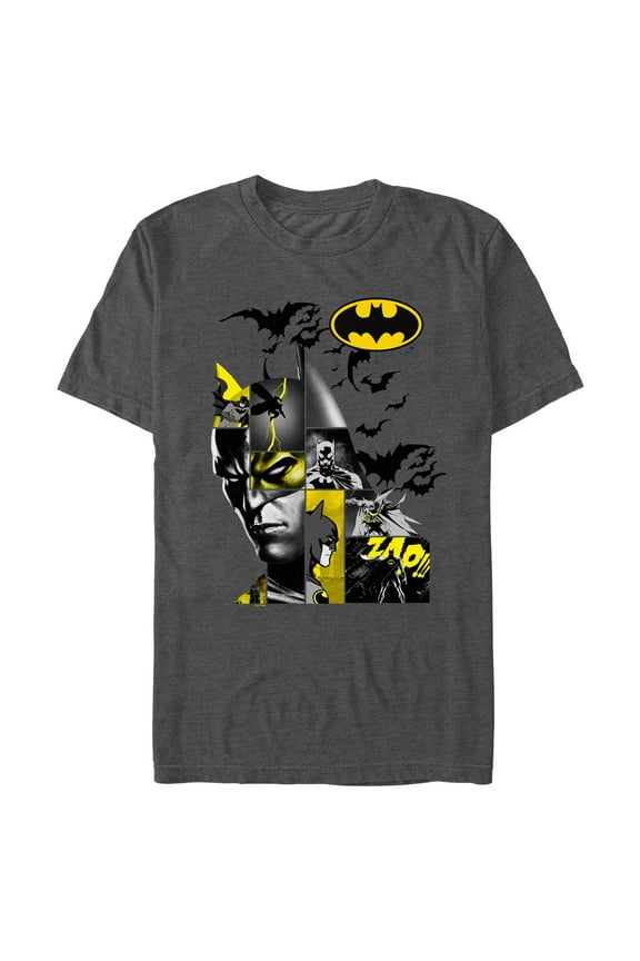 Men's Batman Dark Knight Face Collage Graphic T-Shirt