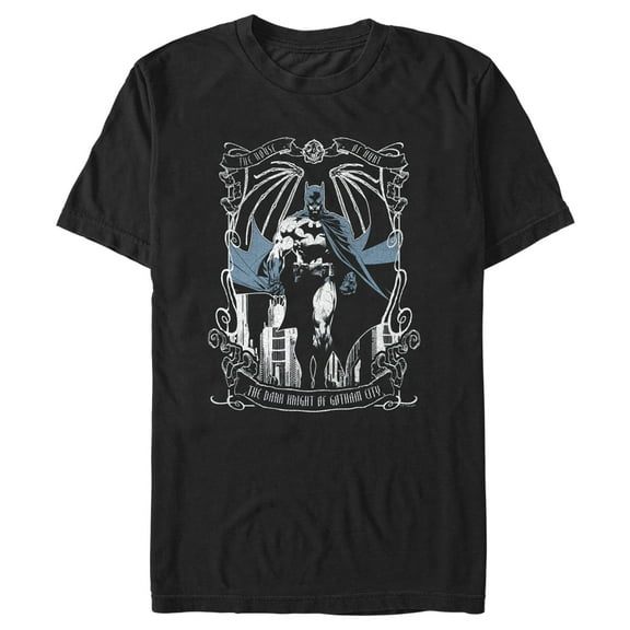 Men's Batman Dark Knight Tarot Graphic Tee Black Large