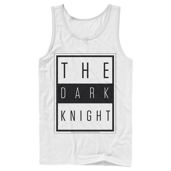 Men's Batman Dark Night Frame Tank Top White 2X Large