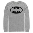 thumbnail image 1 of Men's Batman Dark Night Logo  Long Sleeve Shirt Athletic Heather 2X Large, 1 of 3