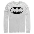 thumbnail image 1 of Men's Batman Dark Night Logo  Long Sleeve Shirt White Small, 1 of 3
