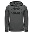 thumbnail image 1 of Men's Batman Dark Night Logo Pull Over Hoodie Charcoal Heather Small, 1 of 3