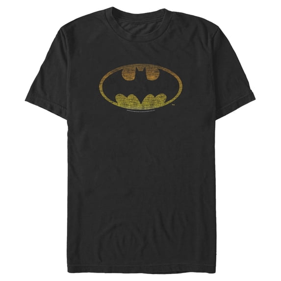 Men's Batman Distressed Classic Logo Graphic Tee Black X Large