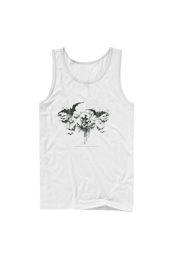 Men's Batman Emerging from Shadows Tank Top White X Large