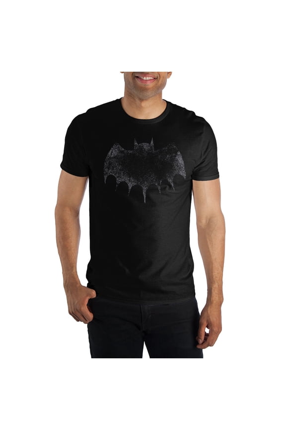 Men's Batman Faded Logo Shirt-Large