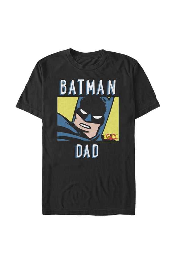 Men's Batman Father's Day Comic Dad  Graphic Tee Black Large