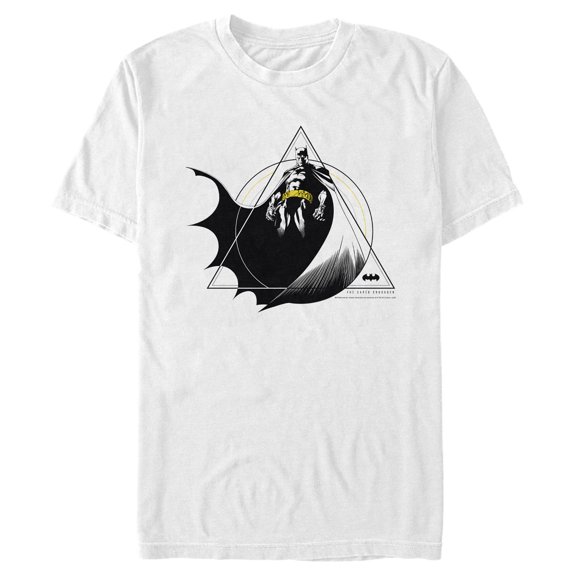 Men's Batman Geometric Caped Crusader Graphic Tee White X Large