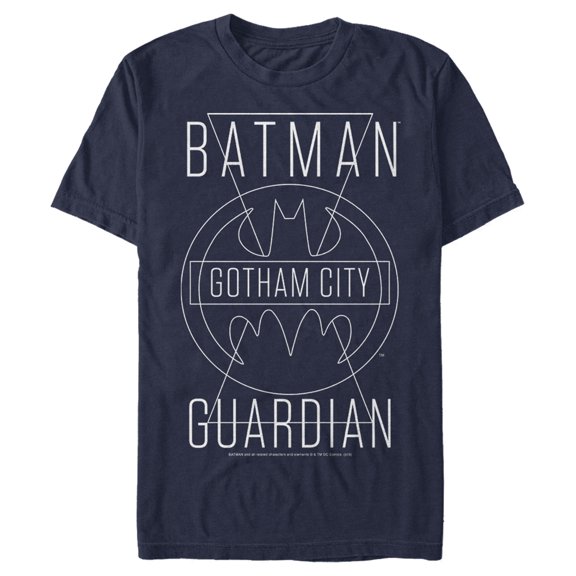 Men's Batman Gotham City Guardian Graphic Tee Navy Blue 2X Large