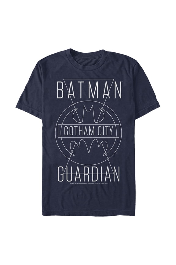 Men's Batman Gotham City Guardian Graphic Tee Navy Blue 2X Large