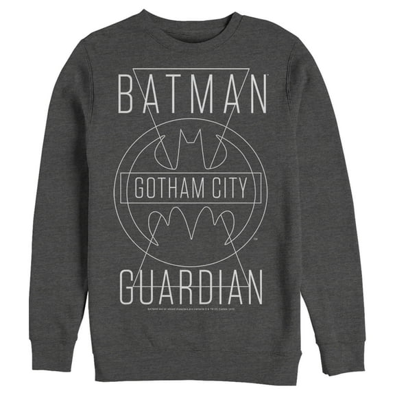 Men's Batman Gotham City Guardian Sweatshirt Charcoal Heather Small