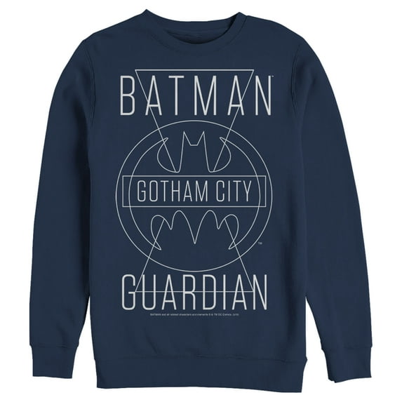 Men's Batman Gotham City Guardian Sweatshirt Navy Blue Small