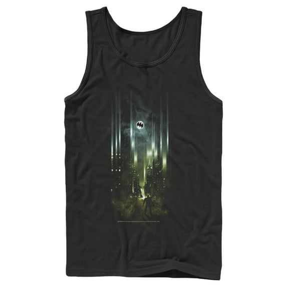 Men's Batman Gotham City Signal Tank Top Black 2X Large