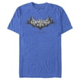 thumbnail image 1 of Men's Batman Gotham Skyline Bat Shape  Graphic Tee Royal Blue Heather 3X Large, 1 of 4