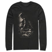 Mens Batman Grunge Hero in Shadow Long Sleeve Shirt Black X Large