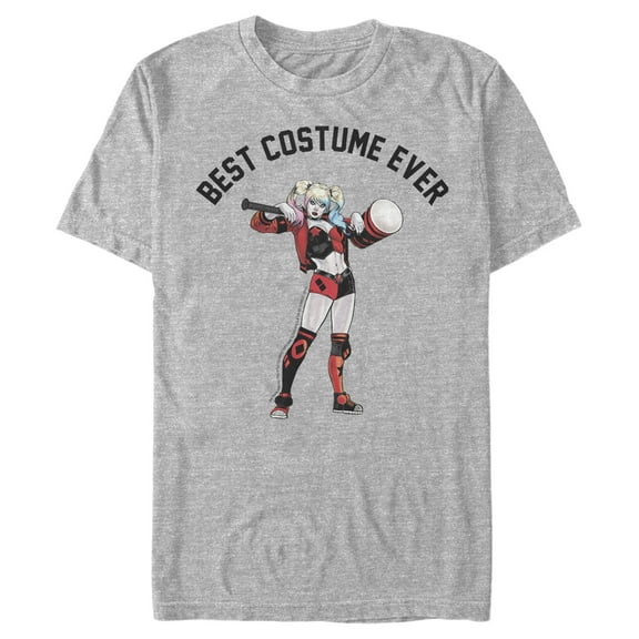 Men's Batman Harley Quinn Costume Graphic Tee Athletic Heather Medium