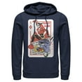 thumbnail image 1 of Men's Batman Harley Quinn Joker Poker Card  Pull Over Hoodie Navy Blue Small, 1 of 3