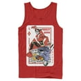 thumbnail image 1 of Men's Batman Harley Quinn Joker Poker Card Tank Top Red Small, 1 of 3