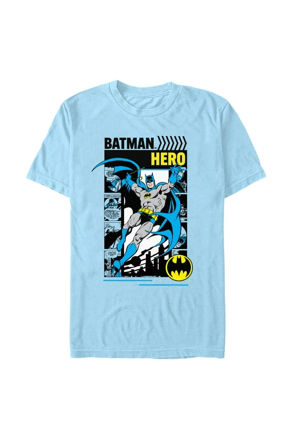 Men's Batman Hero Comic Collage Graphic T-Shirt