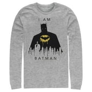 Men's Batman I Am Gotham Drip Long Sleeve Shirt White Small