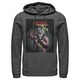 thumbnail image 1 of Men's Batman Joker Camera Poster  Pull Over Hoodie Charcoal Heather 3X Large, 1 of 3