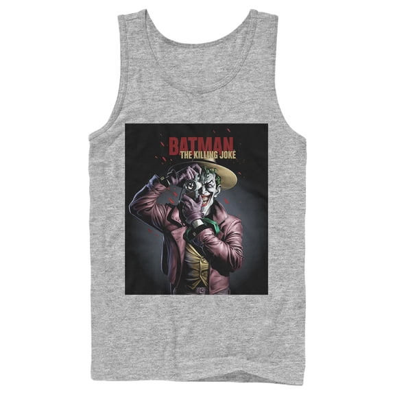 Men's Batman Joker Camera Poster Tank Top Athletic Heather Medium
