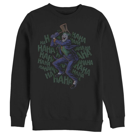 Men's Batman Joker Dancing and Laughing Sweatshirt Black Medium