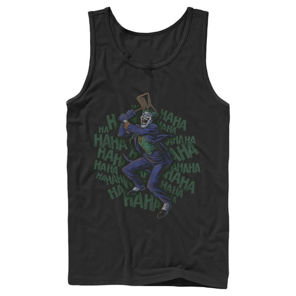 Men's Batman Joker Dancing and Laughing  Tank Top Black X Large