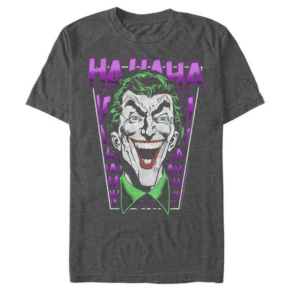 Men's Batman Joker Ha Ha Frame Graphic Tee Charcoal Heather 3X Large