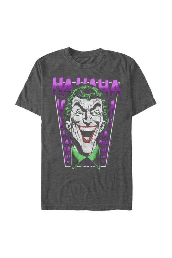 Men's Batman Joker Ha Ha Frame Graphic Tee Charcoal Heather 3X Large