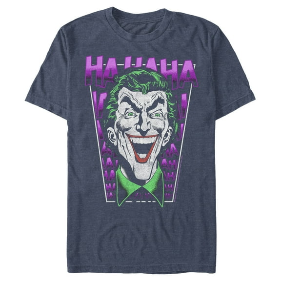 Men's Batman Joker Ha Ha Frame  Graphic Tee Navy Blue Heather 3X Large