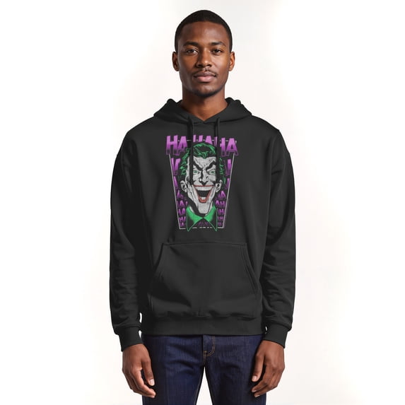 Men's Batman Joker Ha Ha Frame Pull Over Hoodie Black X Large