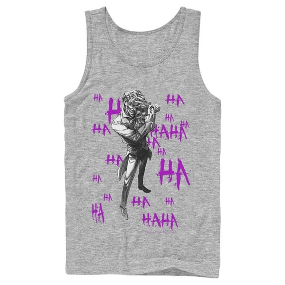 Men's Batman Joker Ha Ha Tank Top Athletic Heather Medium