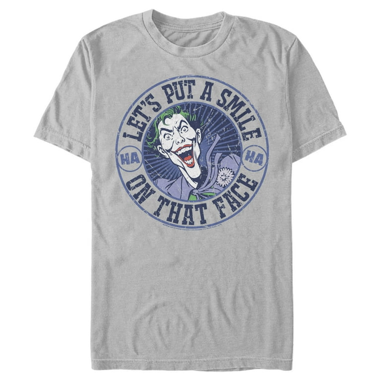 Men's Batman Joker Let's Put a Smile On That Face Graphic Tee