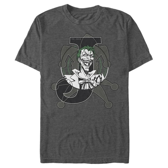Men's Batman Joker Symbol Graphic Tee Charcoal Heather 2X Large