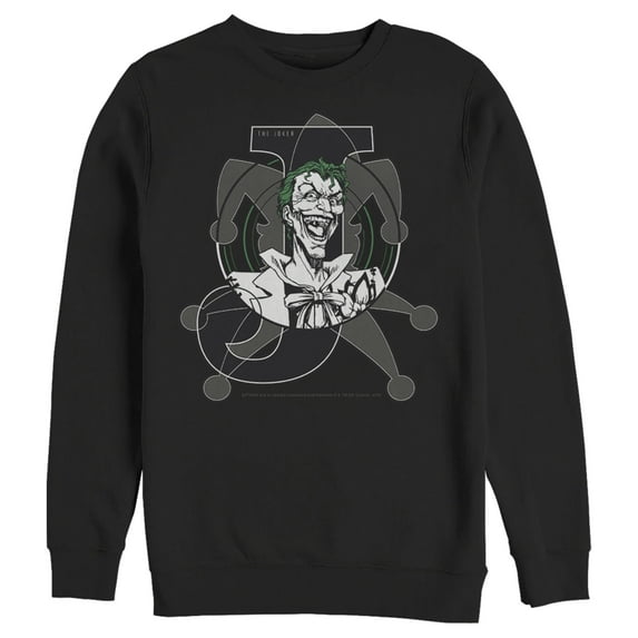 Men's Batman Joker Symbol Sweatshirt Black Large