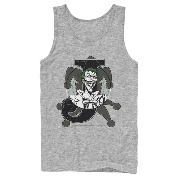 Men's Batman Joker Symbol Tank Top Athletic Heather 2X Large