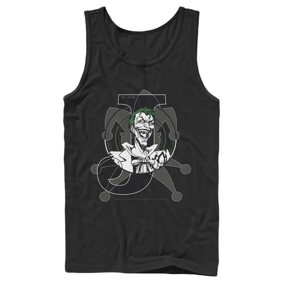 Men's Batman Joker Symbol Tank Top Black Large