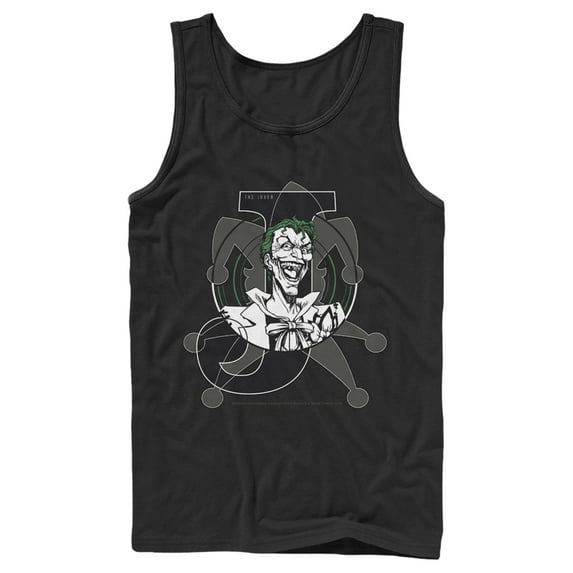 Men's Batman Joker Symbol Tank Top Black Small