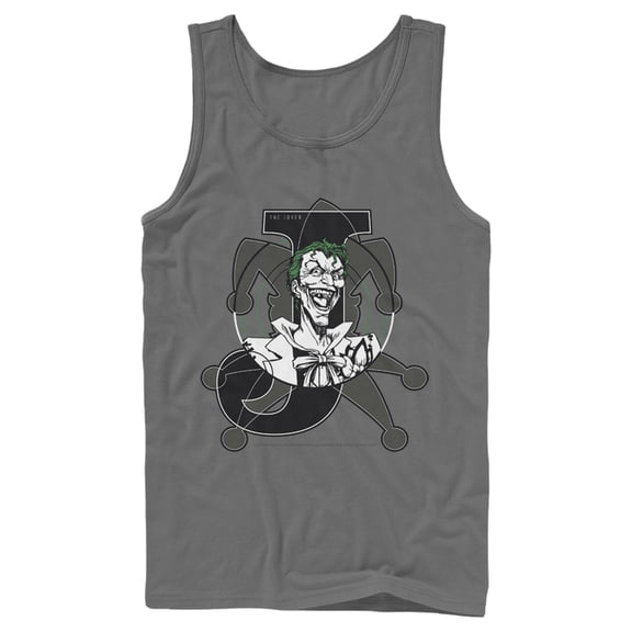 Men's Batman Joker Symbol  Tank Top Charcoal Medium