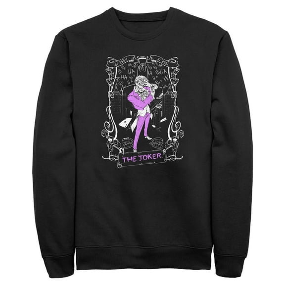 Men's Batman Joker Tarot  Sweatshirt Black Large
