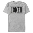 thumbnail image 1 of Men's Batman Joker Text Logo  Graphic Tee Athletic Heather Large, 1 of 4