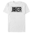 thumbnail image 1 of Men's Batman Joker Text Logo  Graphic Tee White 3X Large, 1 of 4
