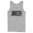 thumbnail image 1 of Men's Batman Joker Text Logo Tank Top Athletic Heather Large, 1 of 4
